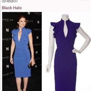 Black halo dress NWT